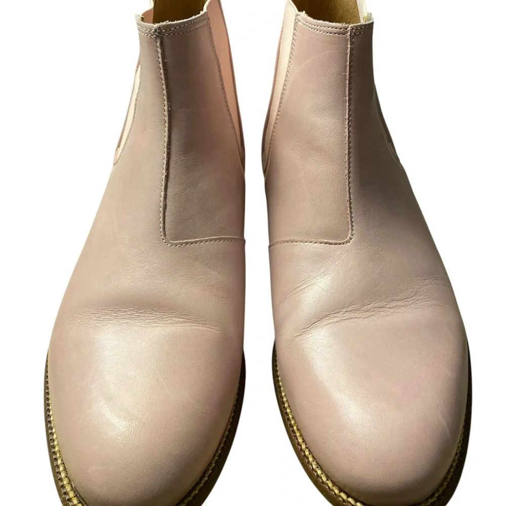 Ten Points “Linn” Pink Leather Chelsea Boots Size 39 - Picture 2 of 9